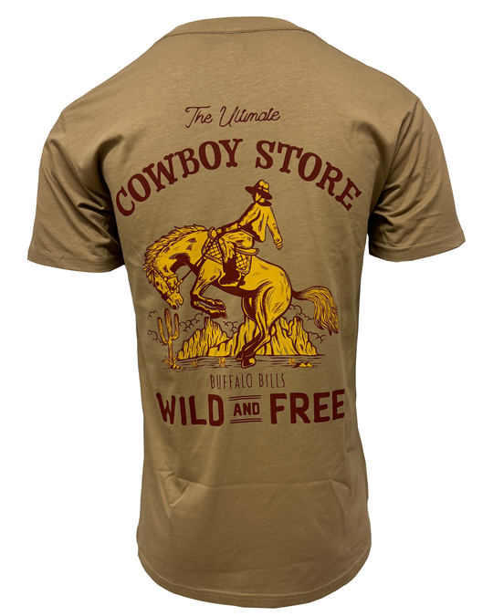 BBWS - Mens Khaki Cowboy Store Tee