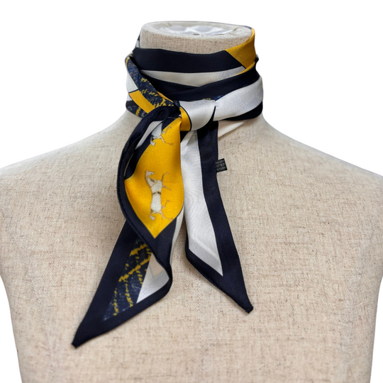 Wild Rag - Navy/Yellow Prancer Neck Tie