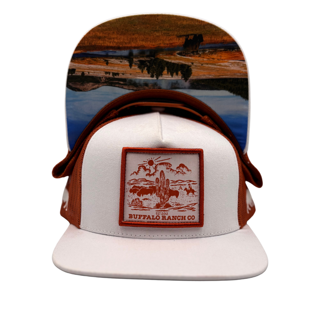 BBWS - White Rust Ranch Co Flat Cap