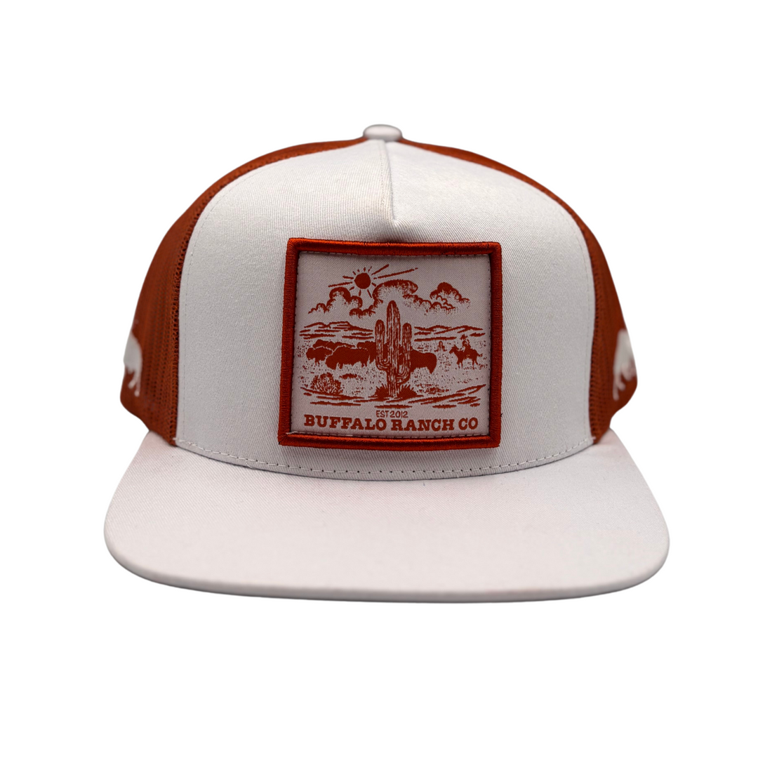 BBWS - White Rust Ranch Co Flat Cap