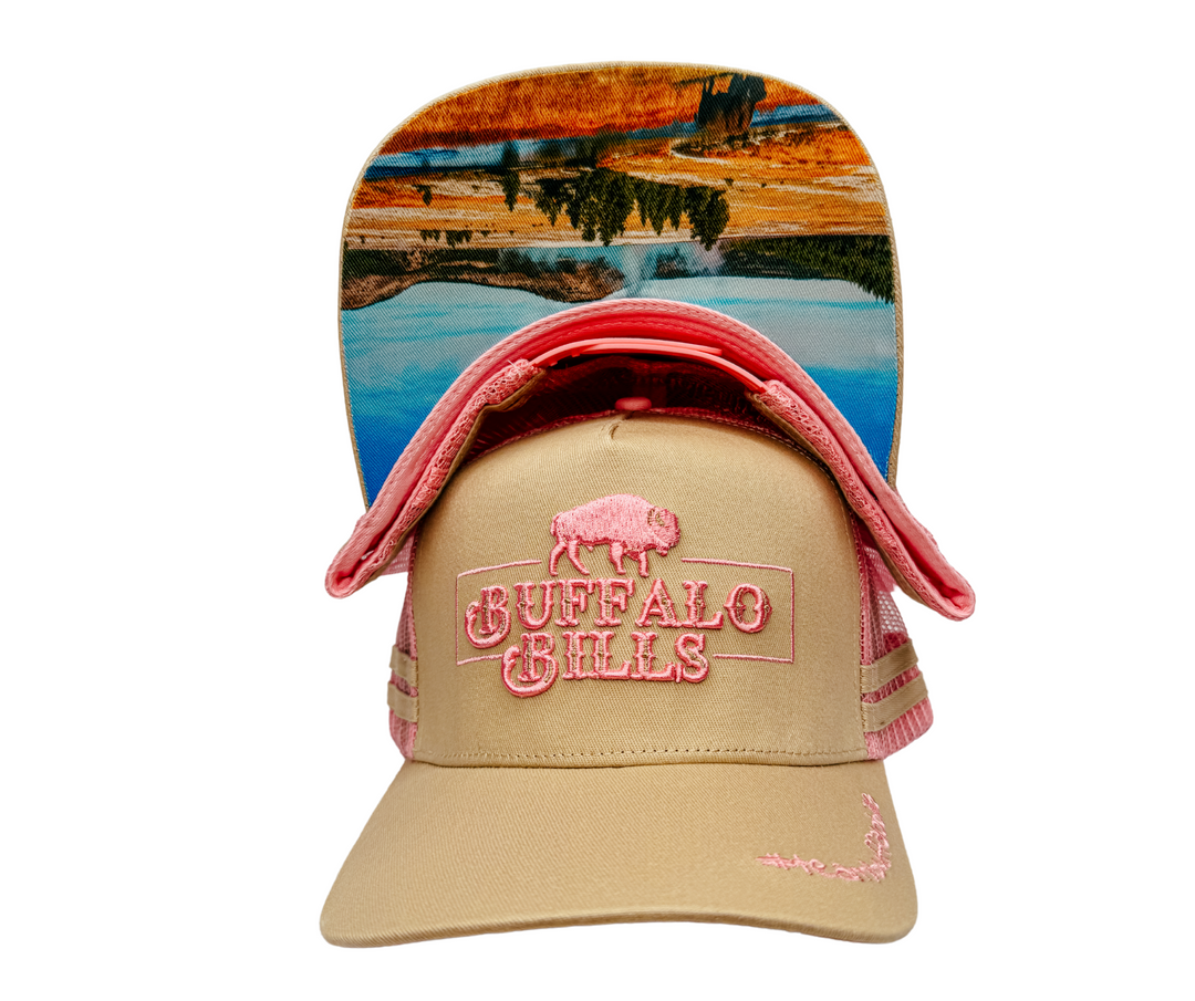BBWS - QLD 3D Logo Cream/Pink Trucker Cap