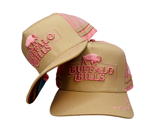 BBWS - QLD 3D Logo Cream/Pink Trucker Cap