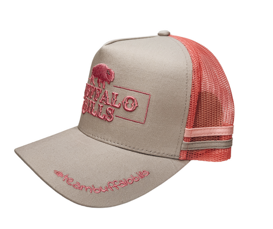 BBWS - QLD 3D Logo Lt Grey/Pink Trucker Cap