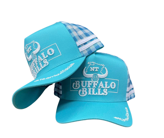 BBWS - Turquoise Gingham NT Trucker Cap