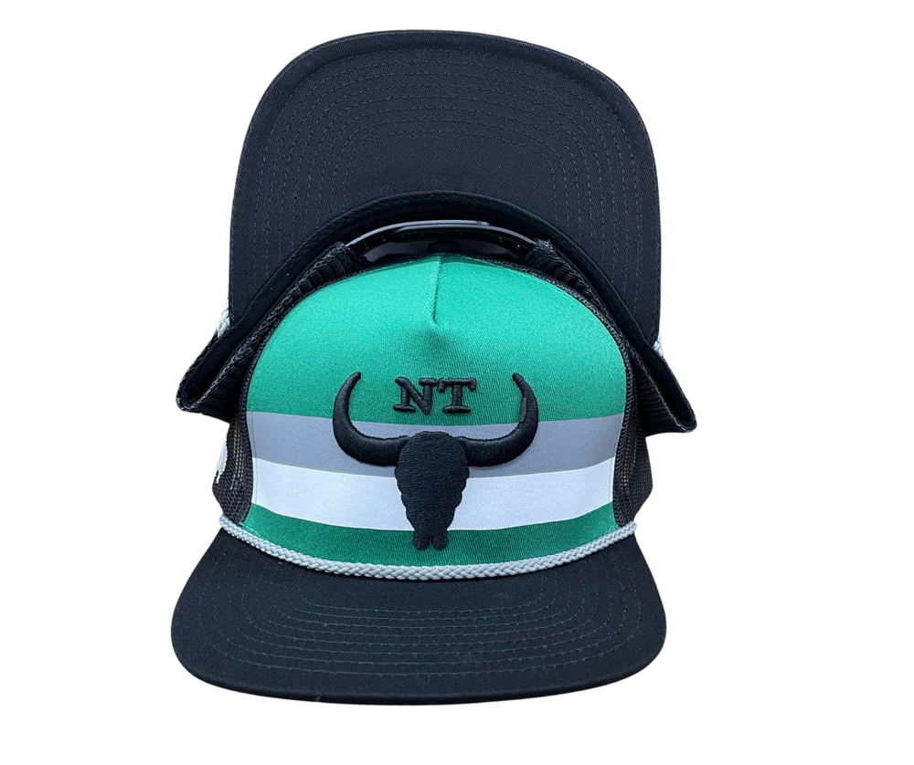 BBWS - Black/Green NT Flat Cap