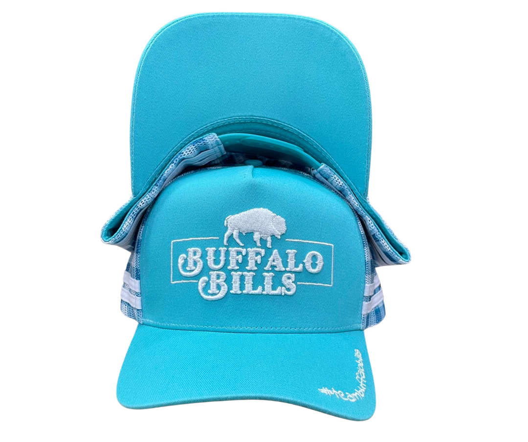 BBWS - Turquoise Gingham QLD Trucker Cap