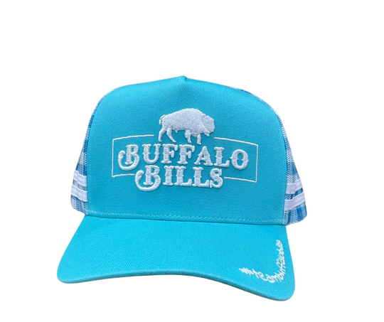 BBWS - Turquoise Gingham QLD Trucker Cap