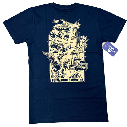 BBWS - Mens Navy NT Map Tee