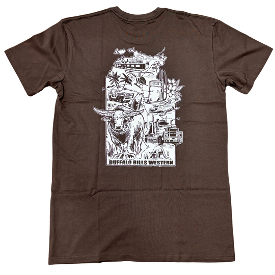 BBWS - Mens Walnut NT Map Tee