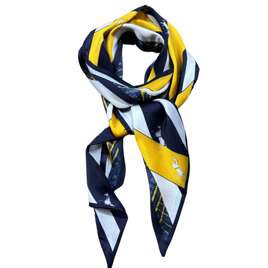 Wild Rag - Navy/Yellow Prancer Neck Tie