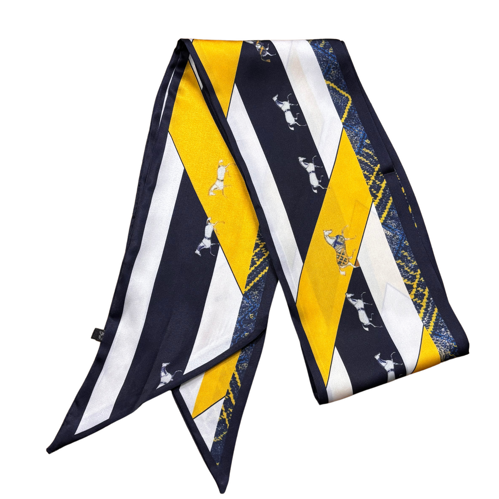 Wild Rag - Navy/Yellow Prancer Neck Tie