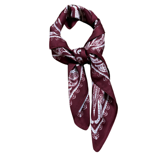 Wild Rag - Burgundy Paisley Medium