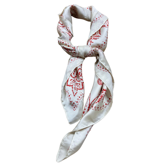 Wild Rag - Red/White Paisley Medium