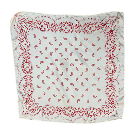 Wild Rag - Red/White Paisley Medium