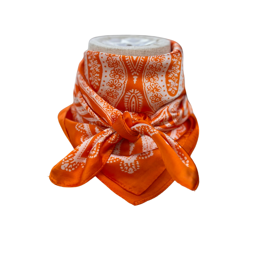 Wild Rag - Orange Paisley Medium