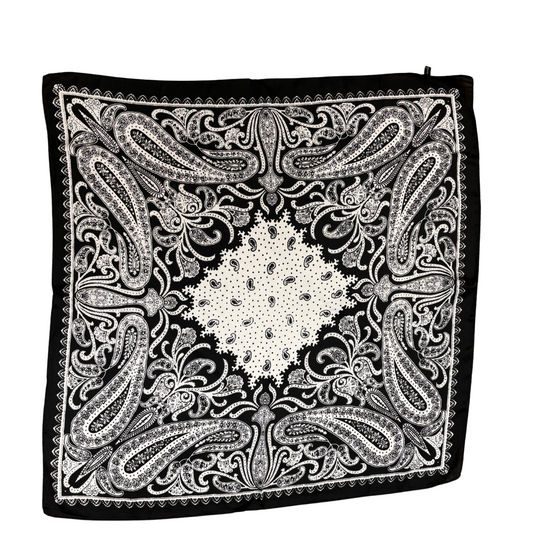 Wild Rag - Black/White Paisley Medium