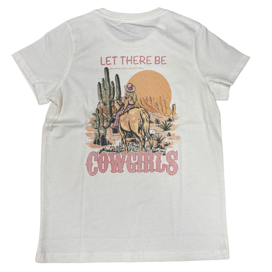 BBWS - Womens Neutral Cowgirls Back Logo Tee