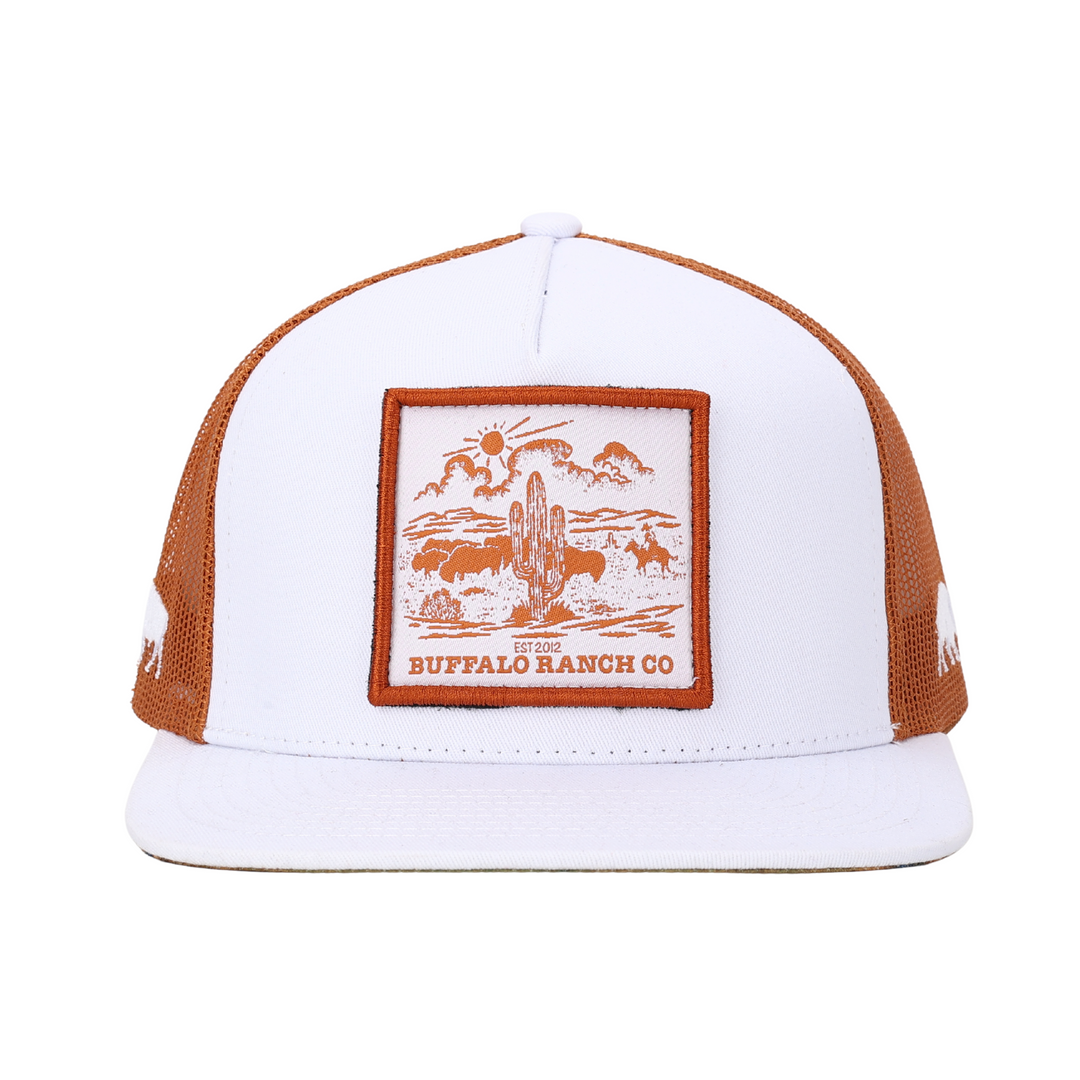 BBWS - White Rust Ranch Co Flat Cap