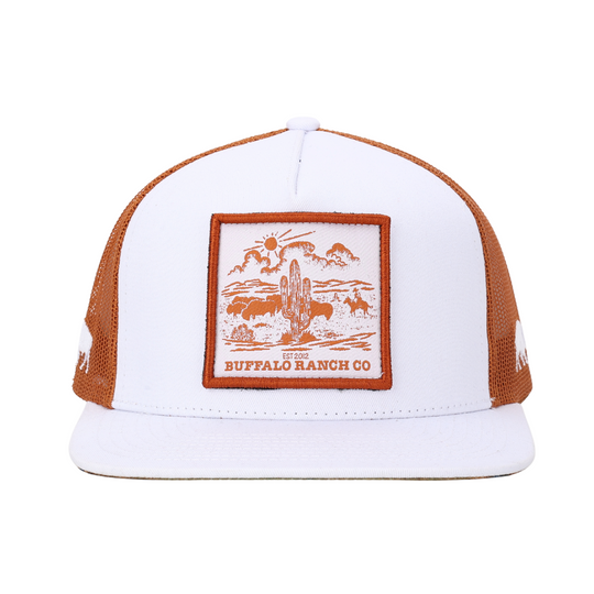BBWS - White Rust Ranch Co Flat Cap
