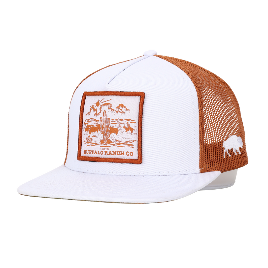 BBWS - White Rust Ranch Co Flat Cap