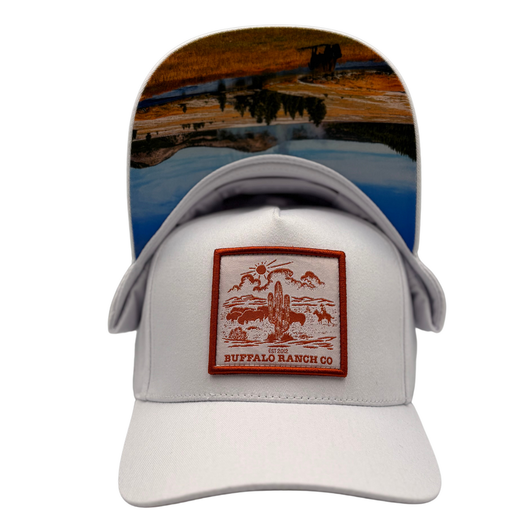 BBWS - White Rust Ranch Co Full Fabric Cap