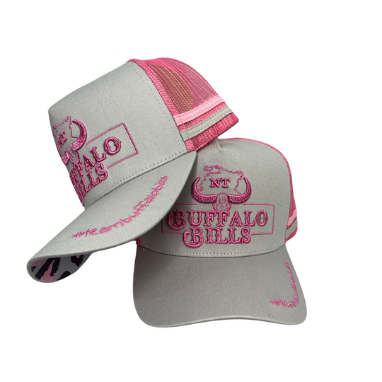 BBWS - NT 3D Logo Lt Grey/Pink Trucker Cap