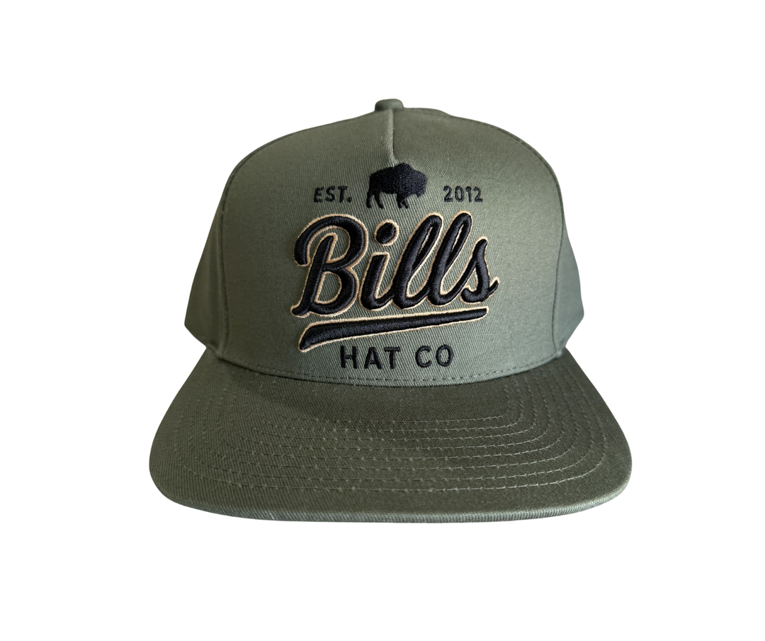 BBWS - Olive Bills Hat Co Full Fabric Cap