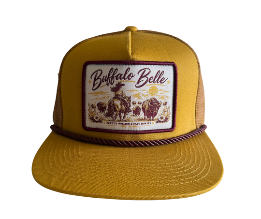 Buffalo Belle - Mustard Patch Flat Cap
