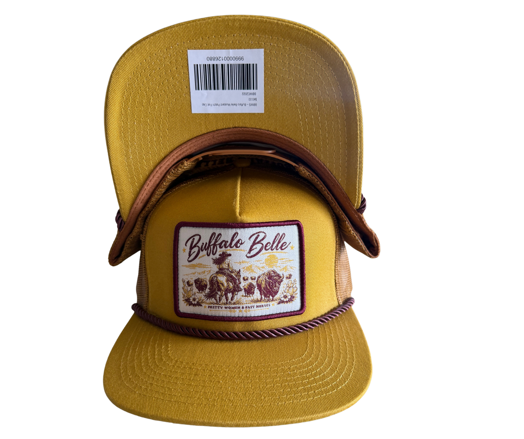 Buffalo Belle - Mustard Patch Flat Cap