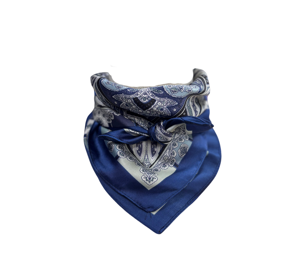 Wild Rag - Navy/White Paisley Medium