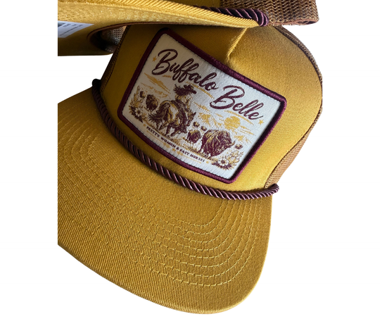 Buffalo Belle - Mustard Patch Flat Cap
