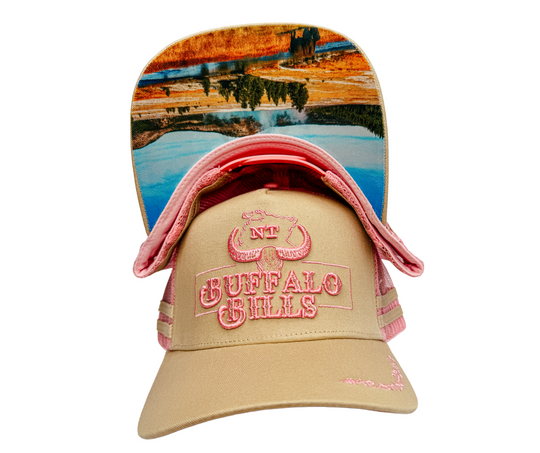 BBWS - NT 3D Logo Cream/Pink Trucker Cap