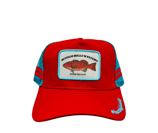 BBWS - Coral Trout Dark Red Trucker Cap
