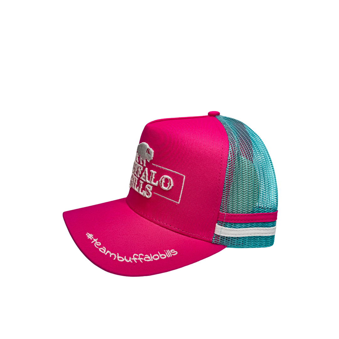 BBWS - QLD 3D Logo Pink/Turquoise Trucker Cap