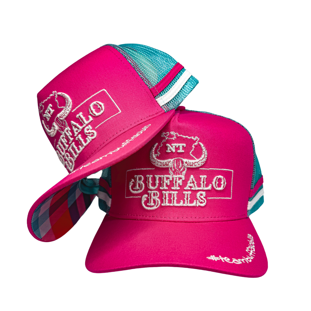 BBWS - NT 3D Logo Pink/Turquoise Trucker Cap
