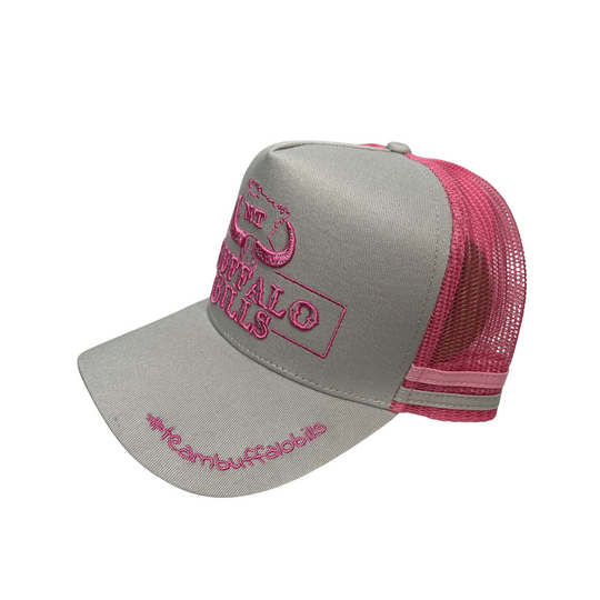 BBWS - NT 3D Logo Lt Grey/Pink Trucker Cap