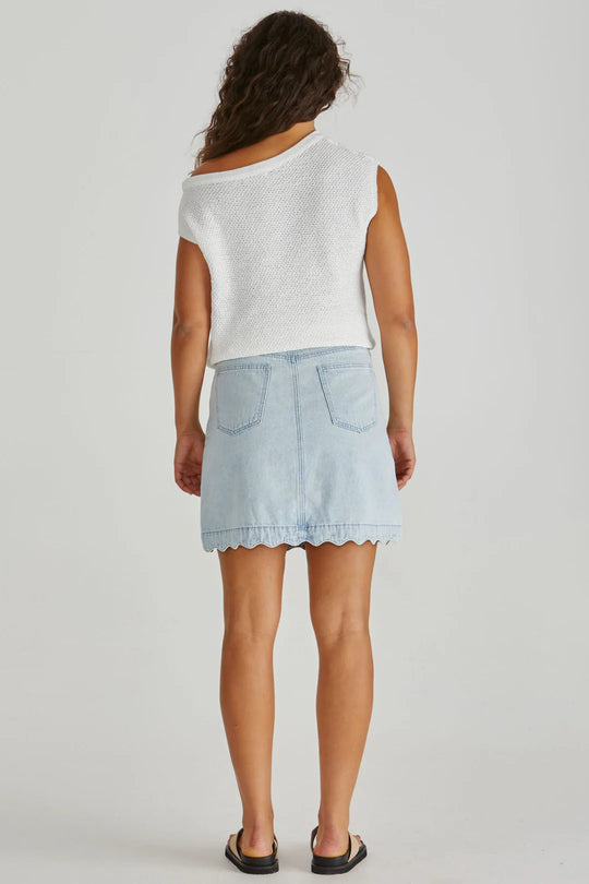 Buffalo Belle - Sass Vale Scalloped Denim Skirt