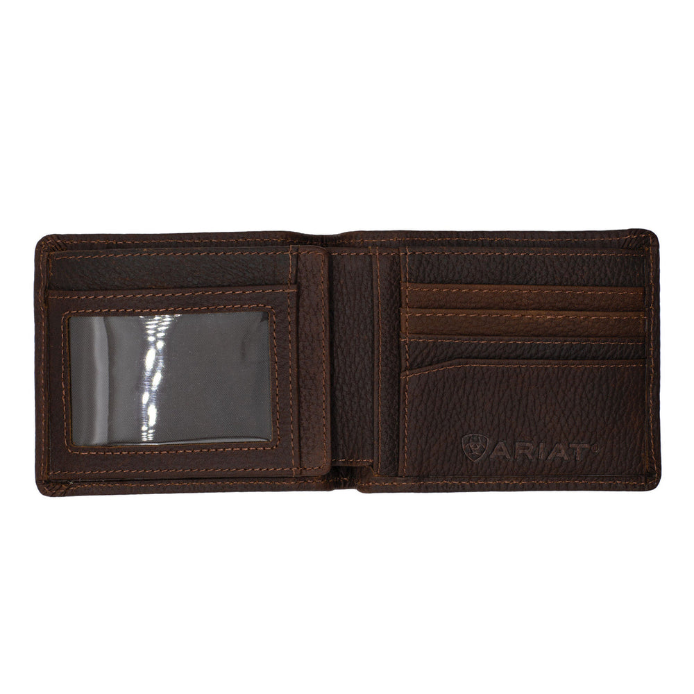Ariat - Bi-Fold Wallet - Distressed Brown Logo