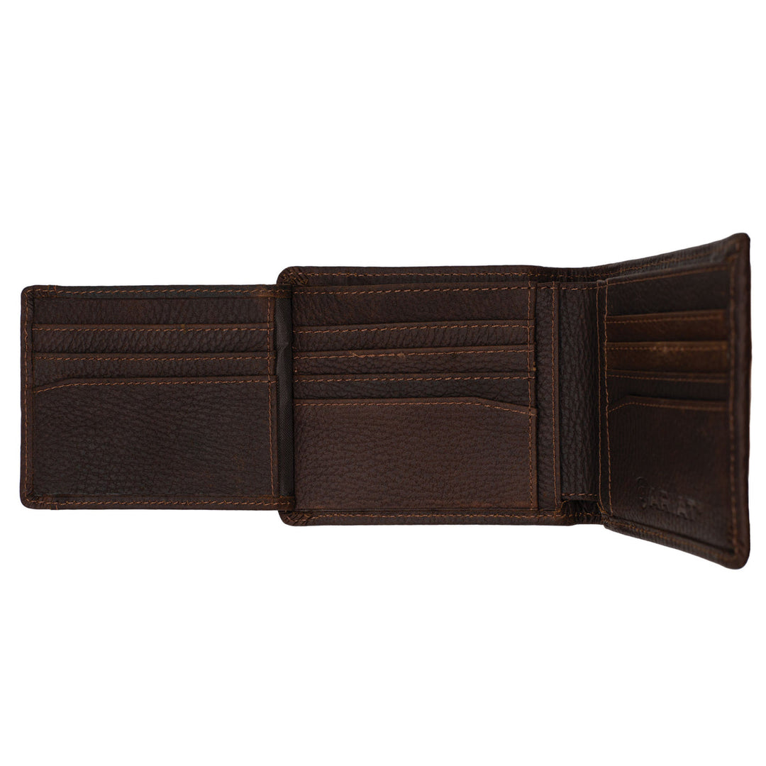 Ariat - Bi-Fold Wallet - Distressed Brown Logo