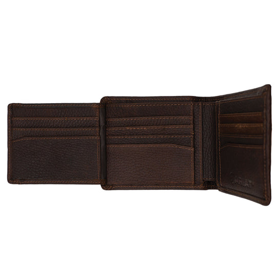 Ariat - Bi-Fold Wallet - Distressed Brown Logo