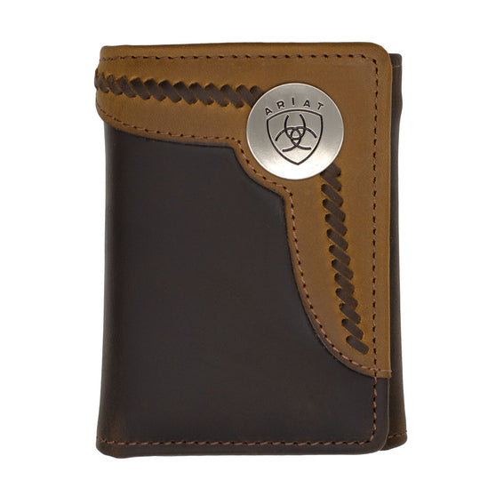Ariat - Tri-Fold Wallet - Two Toned Accent Overlay