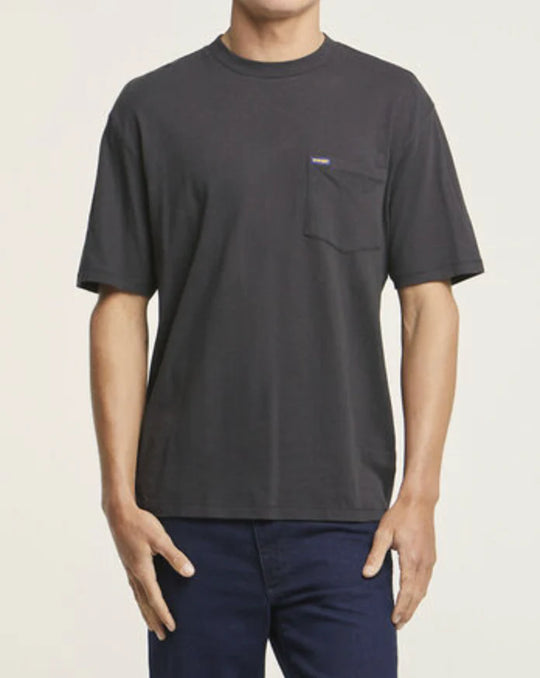 Wrangler Retro - Mens Black Classic Pocket Tee