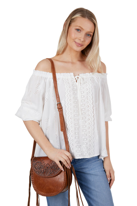 Wrangler - Womens White Erin Blouse