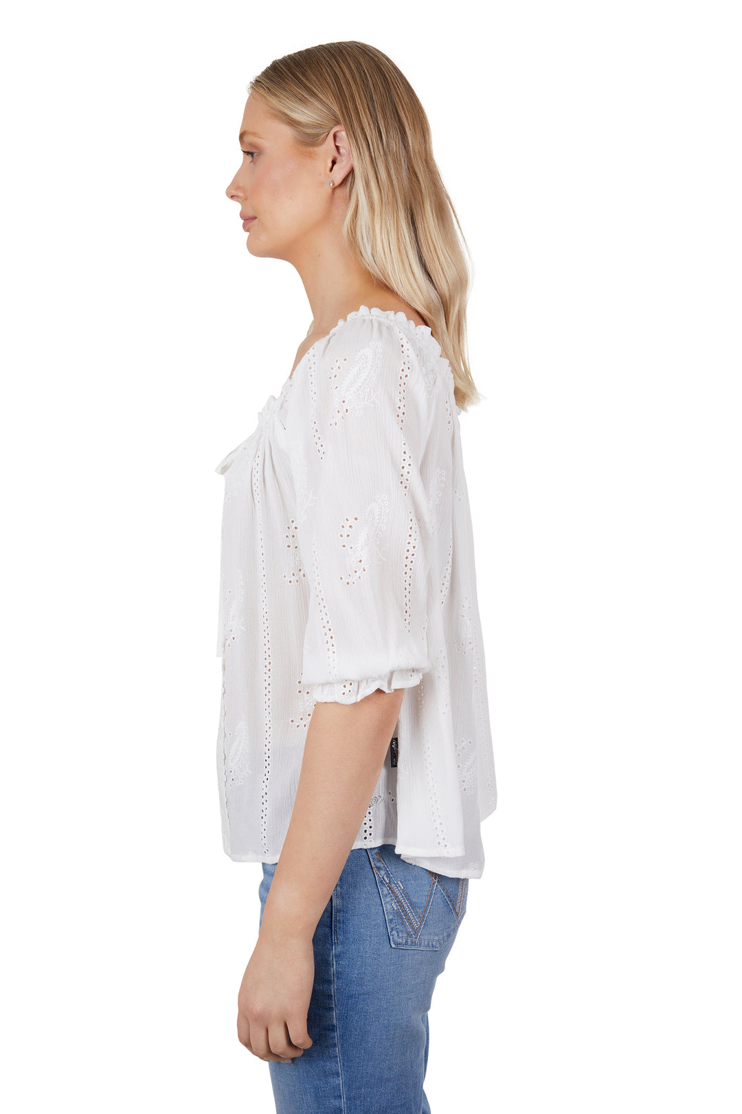 Wrangler - Womens White Erin Blouse