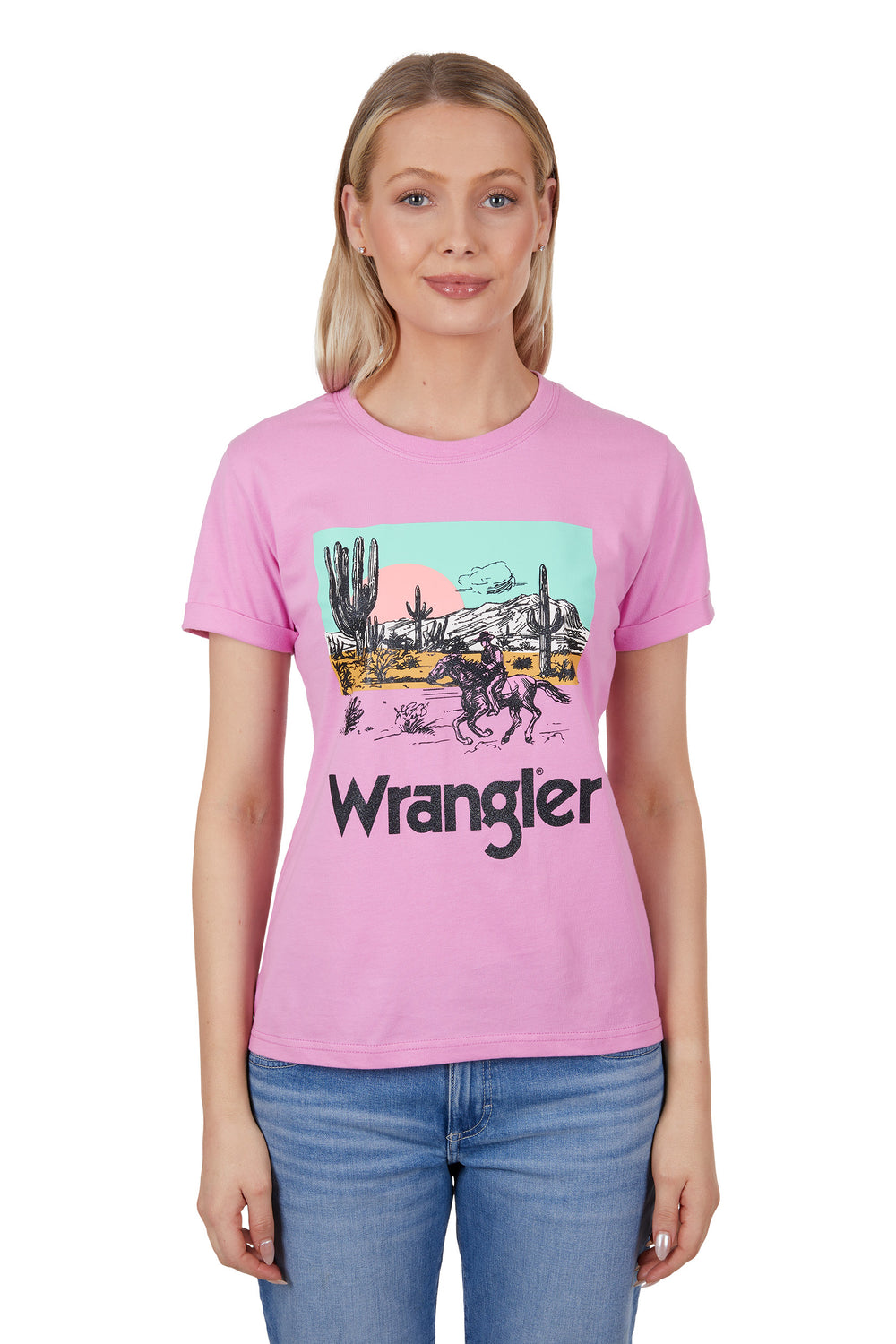 Wrangler - Womens Pink Tegan Tee