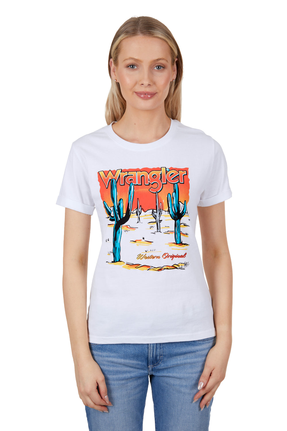 Wrangler - Womens White Naomi Tee