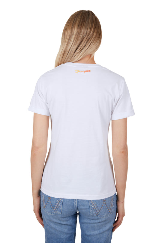 Wrangler - Womens White Naomi Tee