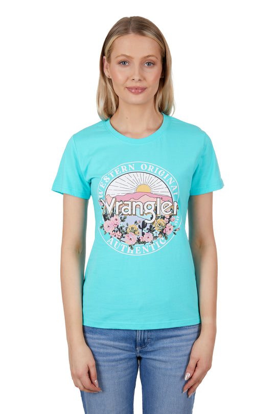 Wrangler - Womens Aqua Sara Tee