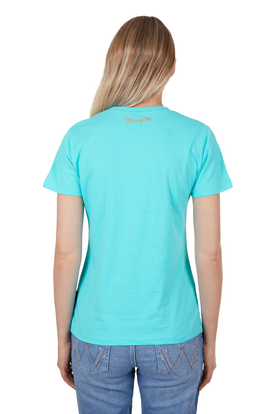 Wrangler - Womens Aqua Sara Tee