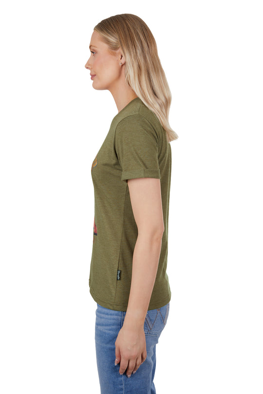 Wrangler - Womens Khaki Macey Tee